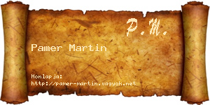 Pamer Martin névjegykártya